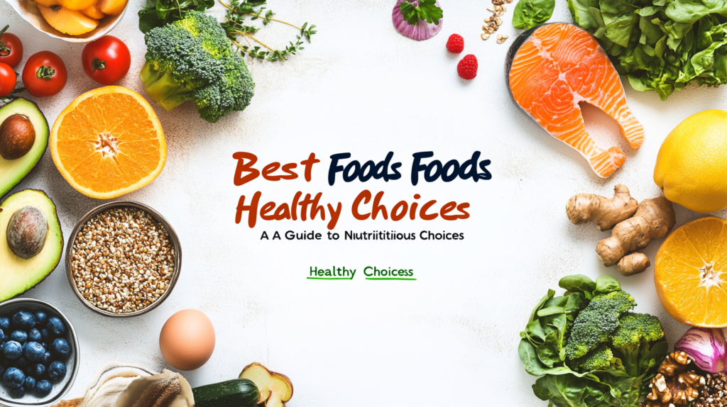 Best Foods for Healthy Eating: A Guide to Nutritious Choices